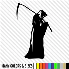GRIM REAPER Decal Sticker, Car, Truck, Window, Lap Top - Many Colors & Sizes