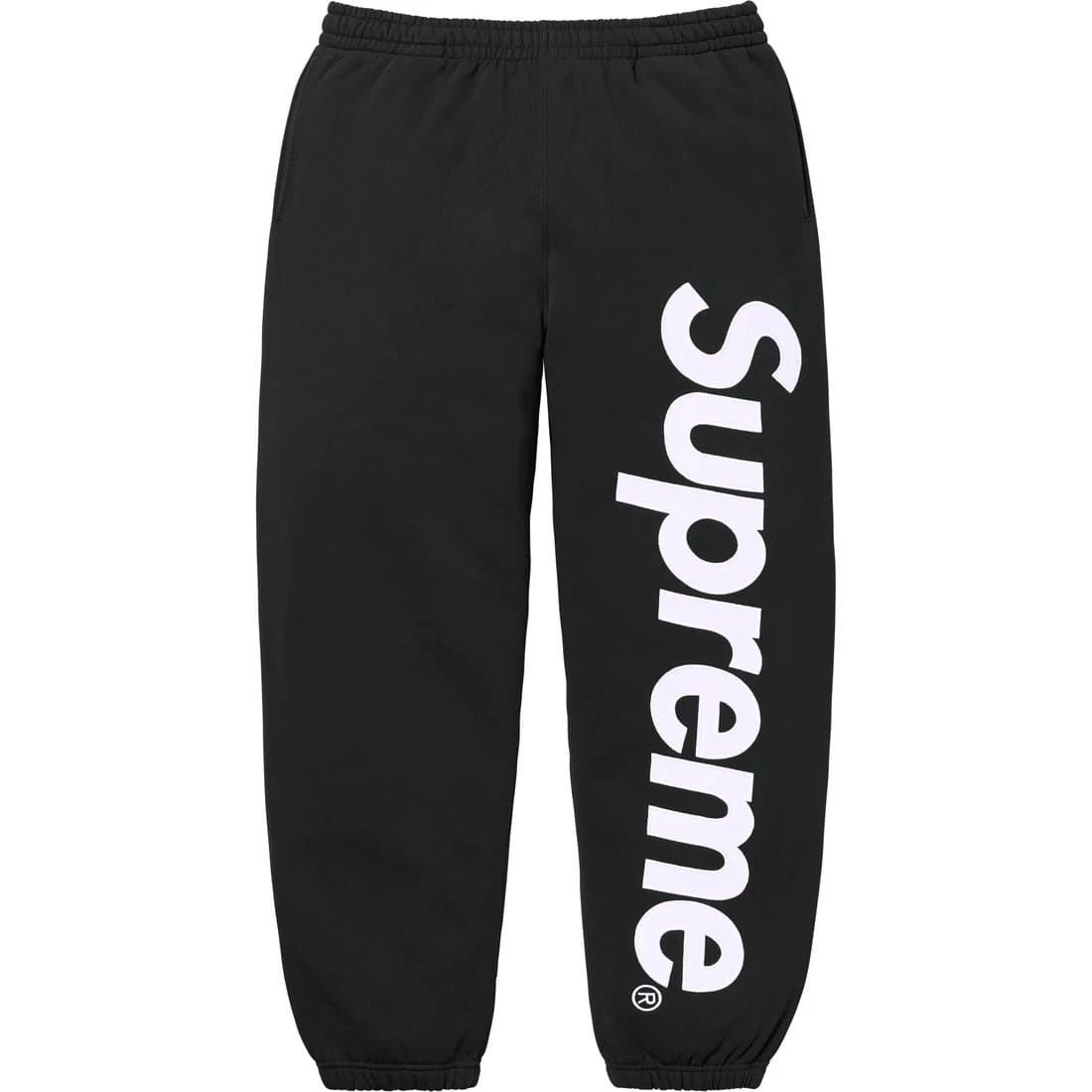 Pantalon de survêtement SUPREME satin AppliquE neuf jamais ouvert noir 24FW NOIR