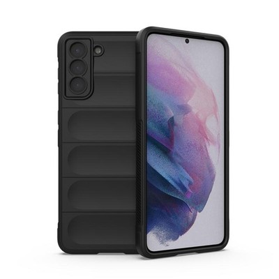 Samsung Galaxy S21 5G Magic Shield TPU Flanel Phone Case Schwarz
