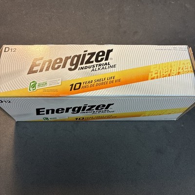 12 Energizer Industrial D Alkaline Batteries (EN95 , LR20) EXP 2031