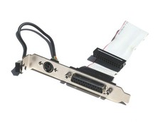 DB25F Parallel Port and PS2 Port in Slot Cover 2x4