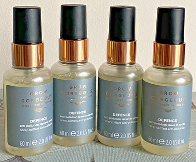 Grow Gorgeous Defence Anti-Pollution Leave-in Spray 60ml x 4 Minis Neu Wert 38£