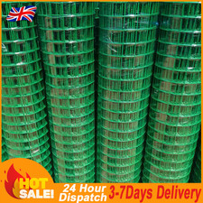 NEW 91CMX10M PVC Coated Welded Wire Chicken Poultry Aviary Fence Run Hutch Mesh 1.57 per metre