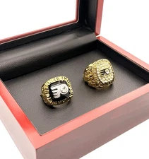NHL / 1974 And 1975 Philadelphia Flyers Stanley Cup Champs Rings Set With Box