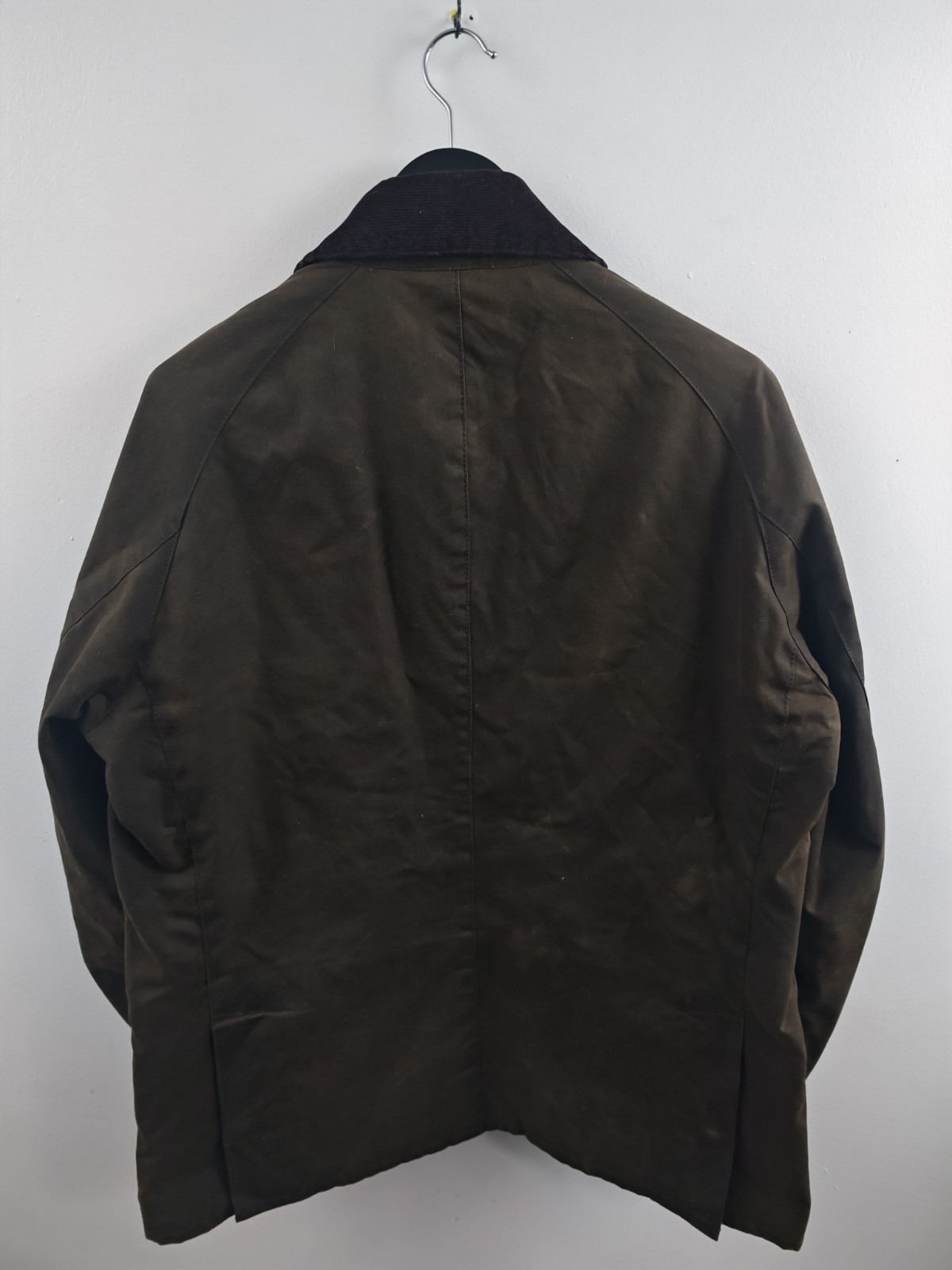 Men's Barbour Ashby Waxed Cotton Jacket Olive Green XL image 3