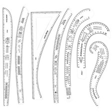 7Pcs Sewing Ruler Tailor Set French Curve Ruler Sewing Ruler Set Pattern Maki...