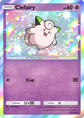 Pokemon Pocket TCG Card Game 1 Star Shiny Clefairy Fantastical Parade  DIGITAL