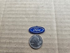 Ford Oem Blue Chrome 1 Horn Button Pad Steering Wheel Emblem Badge Nameplate
