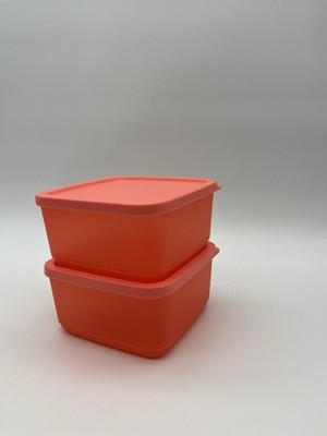 Tupperware Basic Brights Square Container 2.75 Cup Food Storage