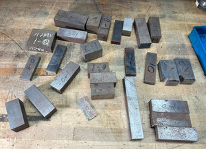 0-1 Tool steel flat bar cut off lot machine shop - 32.4 lb