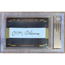 Ozzy Osbourne 2011 Leaf Cut Signature 10 / 42 Beckett Grading Services Sabbath