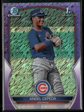 2023 Bowman Chrome #BCP-205 Angel Cepeda Prospects Purple Shimmer Refractor
