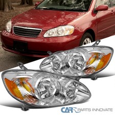Fits 2003-2008 Toyota Corolla Clear Headlights Head Lamps Leftright Replacement