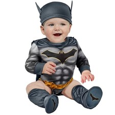 Batman Bodysuit  Hat Baby Halloween Costume 6-12 Months 5581
