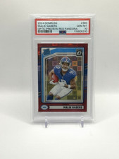 2024 Donruss  Optic Preview Malik Nabers RED PANDORA RC Rated Rookie #383 PSA 10