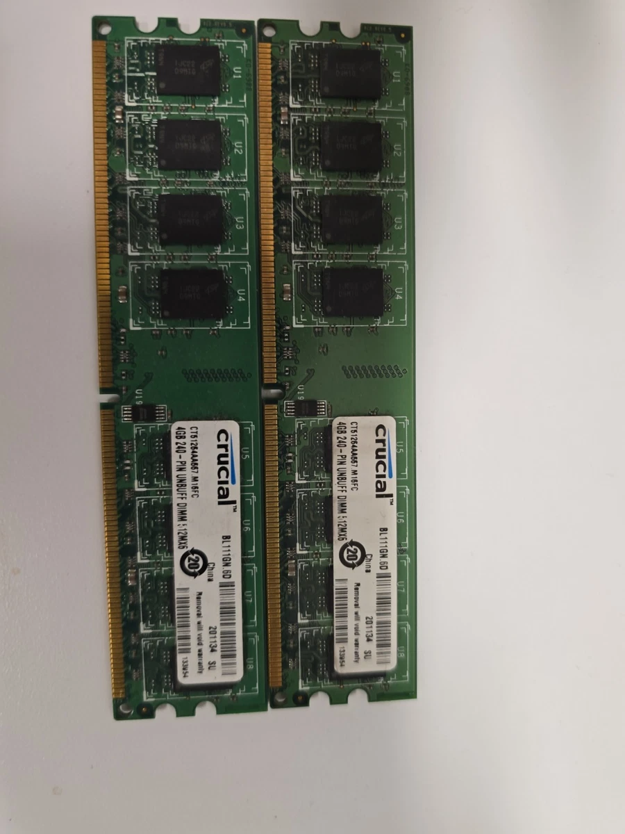 PC2-5300 DDR2-667 4 GB DDR2 SDRAM Computer Memory (RAM) for sale