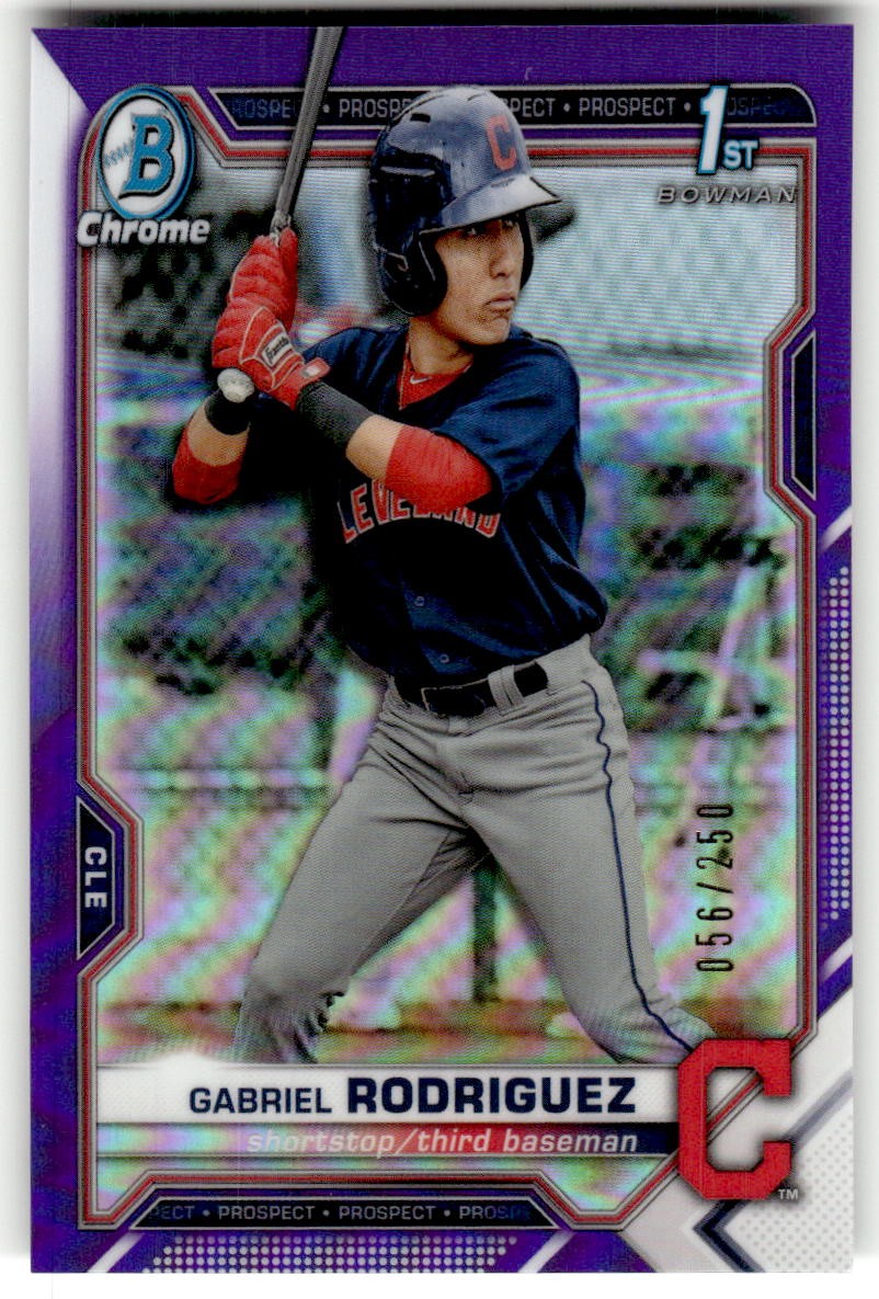 2021 Bowman Chrome Gabriel Rodriguez Prospects Purple Refractor #/250 #BCP-180