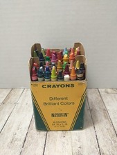 Vintage CRAYOLA CRAYONS NO 48 BOX 80s BINNEY SMITH Complete all 48