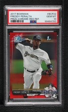 2017 Bowman Chrome Prospects Red Refractor 1/5 Freddy Peralta PSA 10 GEM MT 16i3
