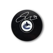 Jake Debrusk Autographed Vancouver Canucks Hockey Puck