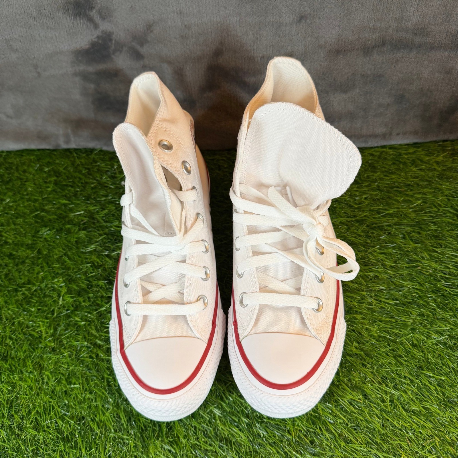 Converse Chuck Taylor All Star Hi Optical White Canvas Sneakers M7650 Womens 7 thumbnail 4