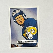 2001 Bowman Reprint Norman Van Brocklin Los Angeles Rams Card