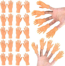 30 Pcs Mini Rubber Finger Puppets - Tiny Realistic Little Hands for Gifts