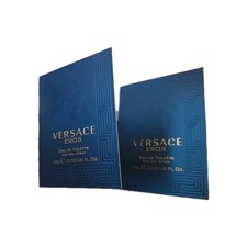 Versace EROS Men 0.03oz 1 Ml Parfum lot x 2 Spray Vial New K1D4