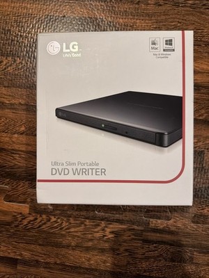 LG Ultra Slim External DVD Writer M-DISC USB Portable Drive Mac Win New Open Box