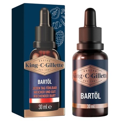 King C. Gillette Bartöl 30 ml Pflegeöl für weichen Bart