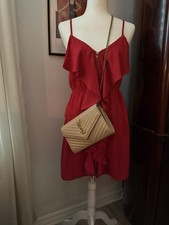 Sexy Red Full Zipper Cocktail Dress