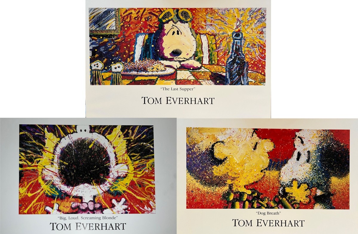 Tom Everhart Snoopy in paintings トムエバハート Tom Everhart THE LAST SUPPER Fine Art Poster PEANUTS SNOOPY
