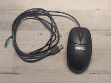 Dell M-UK DEL3 Wired USB Ball Computer Mouse Black Opto-Mechanical