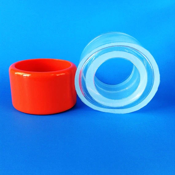 CLEAR SILICONE MOLD, (MB085) WIDE CHUNKY BANGLE BRACELET