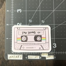 Cute Sad Songs Humor VSCO Sticker For Bottle Guitar Skateboard Laptop 6F