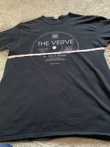 Vintage The Verve 1995 This Is Music T Shirt Gildan Large Black Graphic Indie - Picture 7 of 15