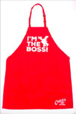 Carlos The Cake Boss "Im The Boss" Apron Bake Shop Hoboken Red One Size 