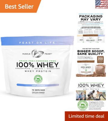 5lb 100% Grass-Fed Whey Protein - Pure, Hormone-Free, Unflavored Powerhouse