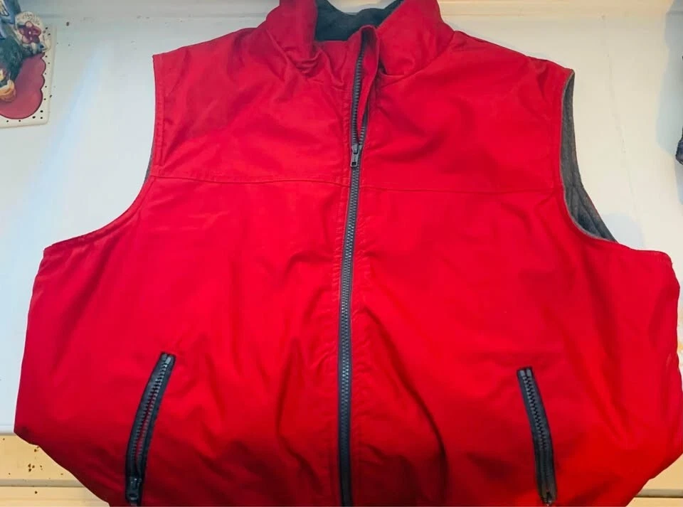 Chaps Sleeveless Red Winter Men's XL Vest