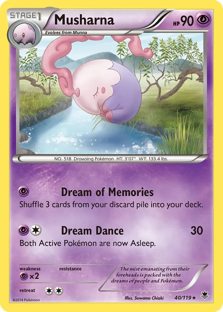 Musharna 40/119 Rare XY - Phantom Forces Pokemon TCG