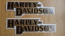 Harley-Davidson  blac with gold trim Fuel Tank  Decals Stickers kit_268x85 mm
