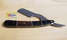 Buffalo Horn Cut Throat Straight Razor Beard Shaving Folding Knife with Blades