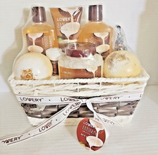 Bath and Body Vanilla Coconut Gift Basket 9 Piece Set Rvb3 
