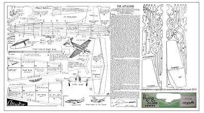 SUPERMARINE ATTACKER FREE FLIGHT Modellplan
