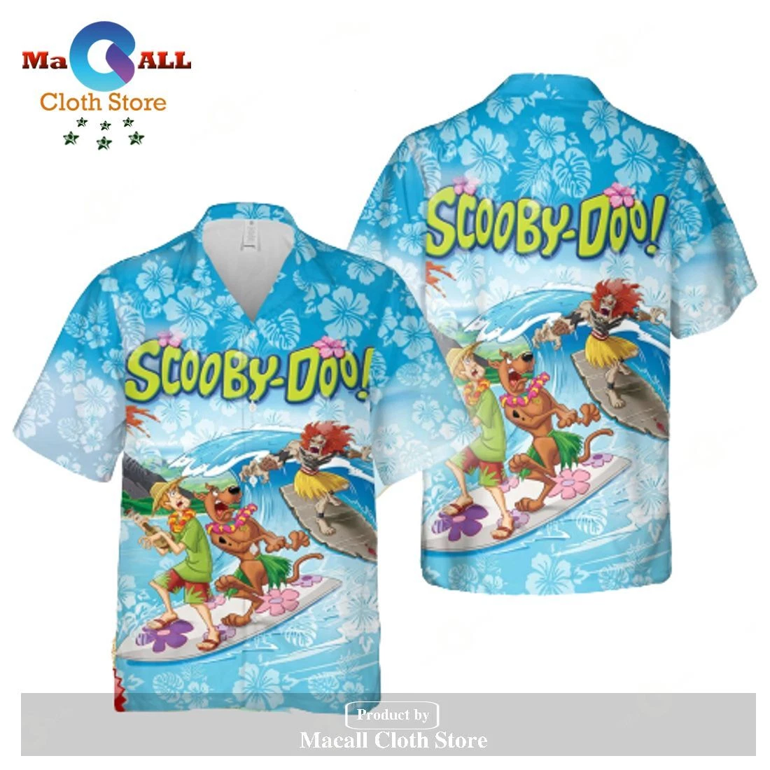 Scooby-Doo Friends Surfing Monster Hawaiian Shirt