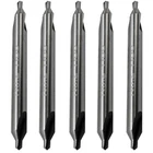 5 Pieces Number 2 Center Drill 60 Degree HSS Combined Countersink Bits Drilling
