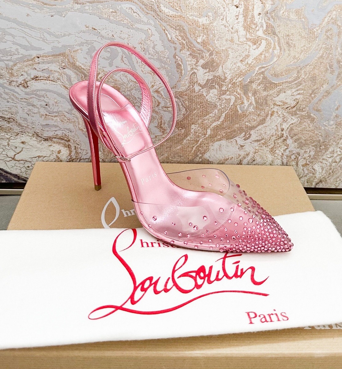 Christian Louboutin Spikaqueen Strass Crystal Embellished