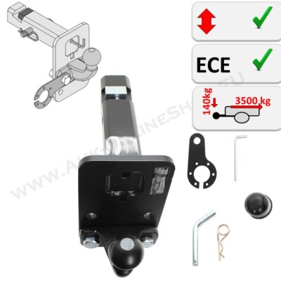 Adapter Anhängerkupplung Höhenverstellbar USA 51 x 51 mm für NISSAN Armada ab 17