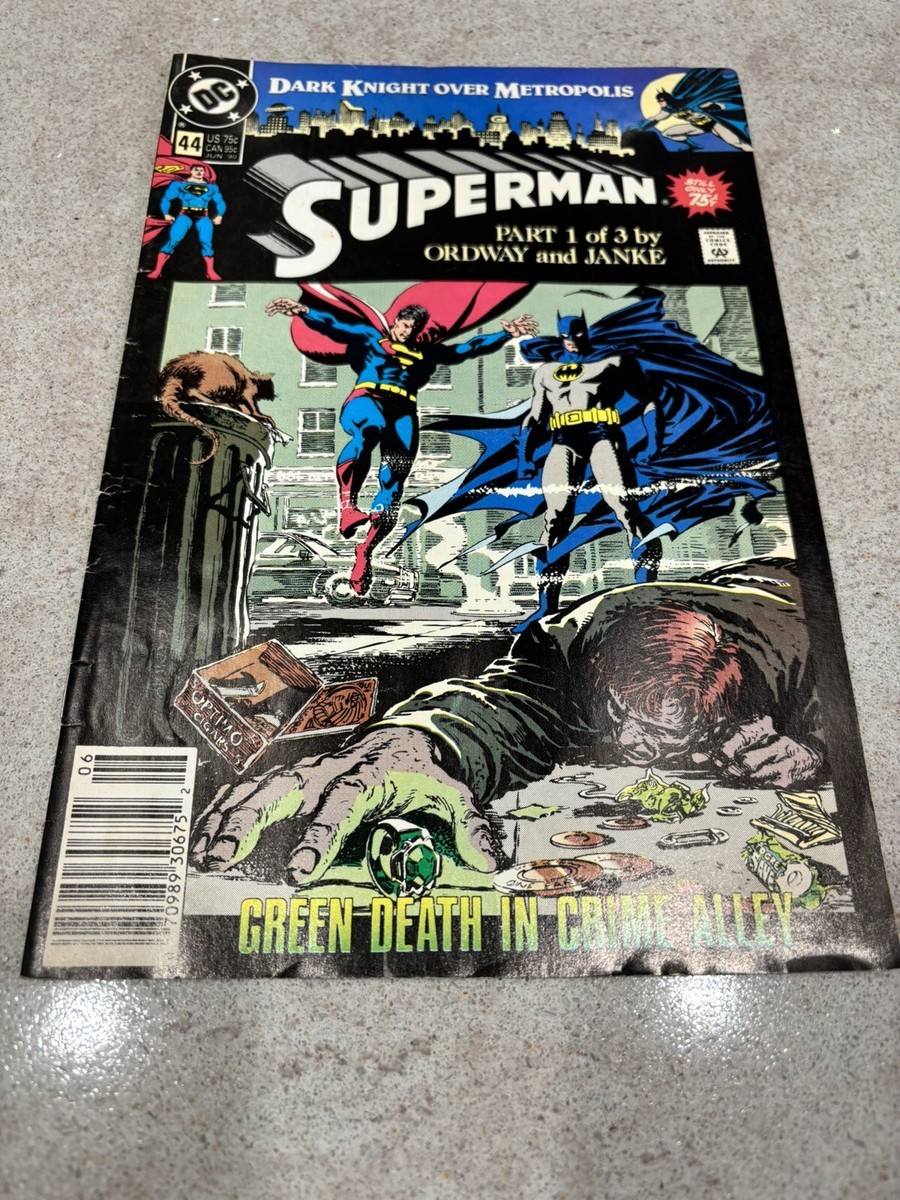 SUPERMAN #44 (DARK KNIGHT OVER METROPOLIS)(1990) COMIC BOOK ~ DC