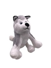 Animal en Peluche Tissu Animal Husky Chien Assis Bleu Yeux 15 CM